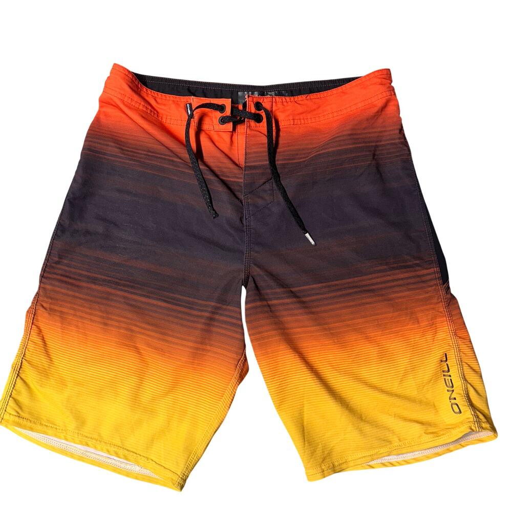 O'Neill SuperFreak Mens Board Shorts Mens 30 Orange Yellow Swim Trunks Surfing